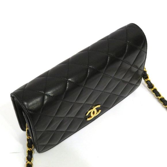Chanel Lambskin Single Chain Shoulder Pouch Matelasse Black - Picture 5 of 10